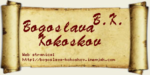 Bogoslava Kokoškov vizit kartica